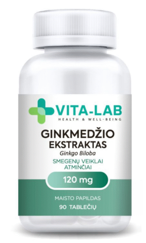 Пищевая добавка VITA-LAB с экстрактом гинкго билоба 120 мг, N90