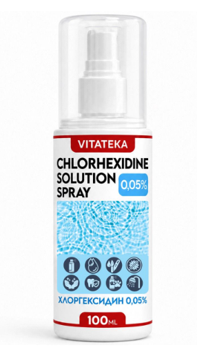 0.05% Chlorhexidine Solution Spray, 100 mL - VITATEKA