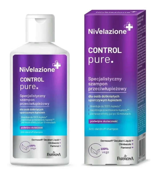 Control Pure Anti-Dandruff Shampoo, 100 ml - Nivelazione