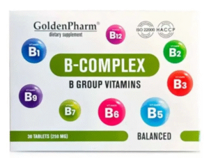B-комплекс витаминов группы B, 30 таблеток — Golden Pharm