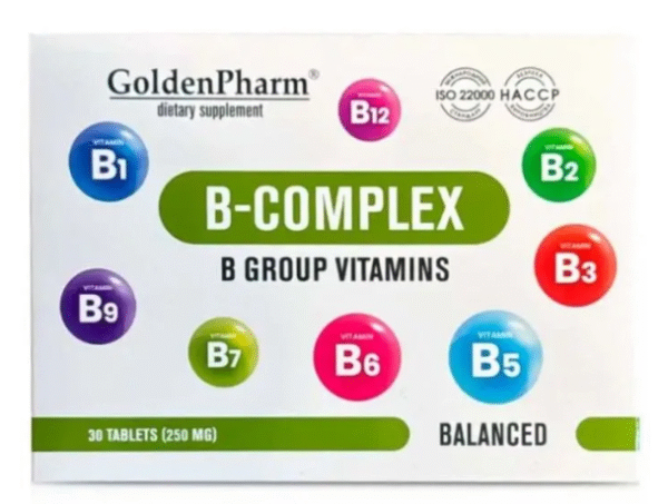 Screenshot 2026-09-16 150353 B-комплекс витаминов группы B, 30 таблеток — Golden Pharm