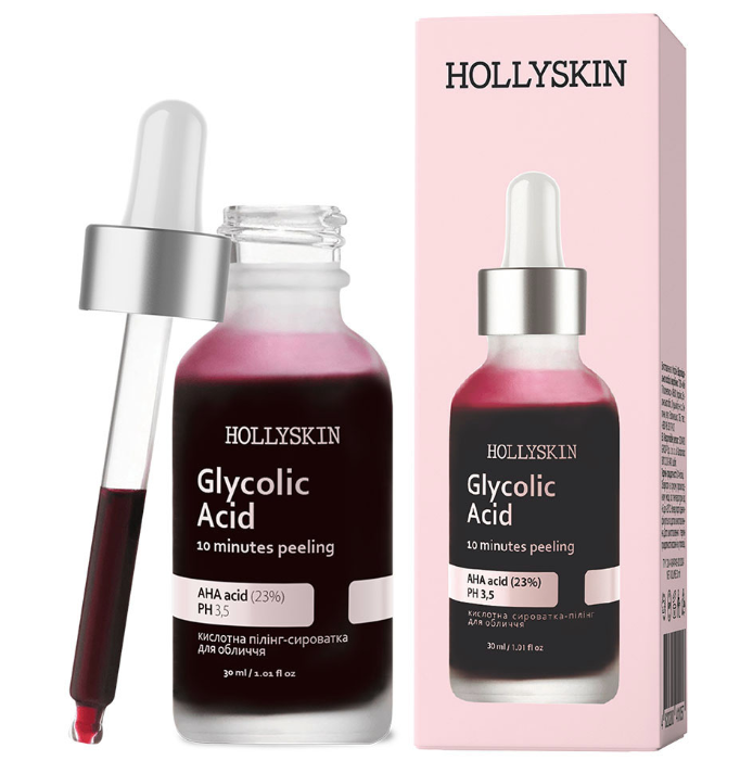 HOLLYSKIN Glycolic Acid Facial Peeling Serum with Glycolic Acid, 30 ml