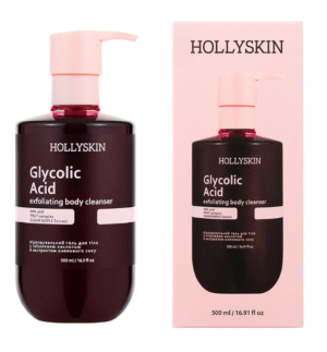 Отшелушивающий гель для очищения тела HOLLYSKIN Glycolic Acid с гликолевой кислотой и экстрактом кленового сока 500ml