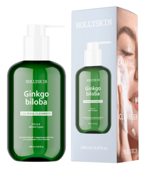 Успокаивающий очищающий гель с экстрактом гинкго билоба HOLLYSKIN 200ml