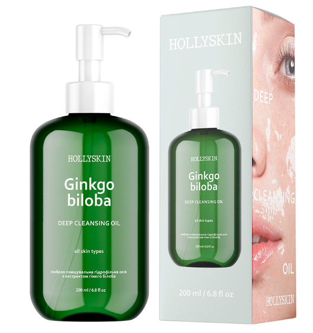 HOLLYSKIN Deep-Cleansing Hydrophilic Oil with Ginkgo Biloba Extract, 200 ml