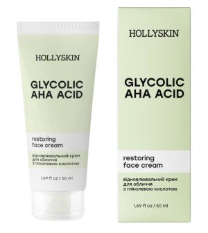Восстанавливающий крем для лица HOLLYSKIN Glycolic AHA Acid с гликолевой кислотой 50ml