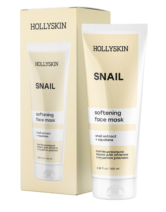 HOLLYSKIN Snail Soothing Face Mask with Snail Mucin, 100 ml